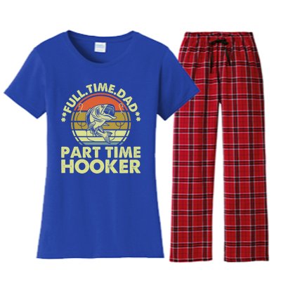 Full Time Dad Part Time Hooker Papa Funny Cool Gift Women's Flannel Pajama Set