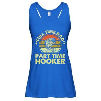 Full Time Dad Part Time Hooker Papa Funny Cool Gift Ladies Essential Flowy Tank