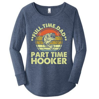 Full Time Dad Part Time Hooker Papa Funny Cool Gift Women's Perfect Tri Tunic Long Sleeve Shirt