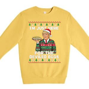 Funny Trump Dance Merry Christmas Ugly Xmas Sweater Pajamas Premium Crewneck Sweatshirt