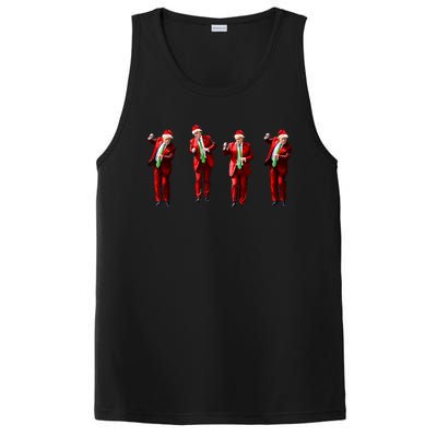 Funny Trump Dance Santa Claus Christmas Xmas Pajamas Holiday PosiCharge Competitor Tank