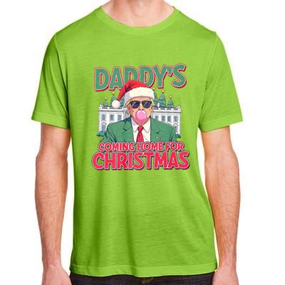 Funny Trump Daddys Home For Christmas 45 47 Trump Won Again Adult ChromaSoft Performance T-Shirt