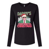 Funny Trump Daddys Home For Christmas 45 47 Trump Won Again Womens Cotton Relaxed Long Sleeve T-Shirt