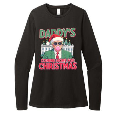 Funny Trump Daddys Home For Christmas 45 47 Trump Won Again Womens CVC Long Sleeve Shirt