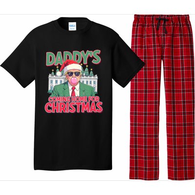 Funny Trump Daddys Home For Christmas 45 47 Trump Won Again Pajama Set