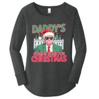 Funny Trump Daddys Home For Christmas 45 47 Trump Won Again Women's Perfect Tri Tunic Long Sleeve Shirt