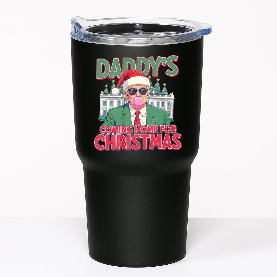 Funny Trump Daddys Home For Christmas 45 47 Trump Won Again Tumbler