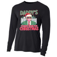 Funny Trump Daddys Home For Christmas 45 47 Trump Won Again Cooling Performance Long Sleeve Crew