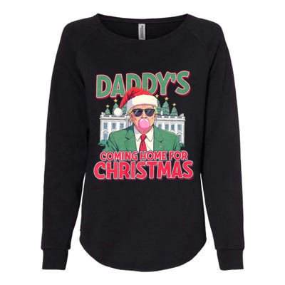 Funny Trump Daddys Home For Christmas 45 47 Trump Won Again Womens California Wash Sweatshirt