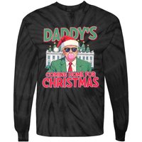 Funny Trump Daddys Home For Christmas 45 47 Trump Won Again Tie-Dye Long Sleeve Shirt