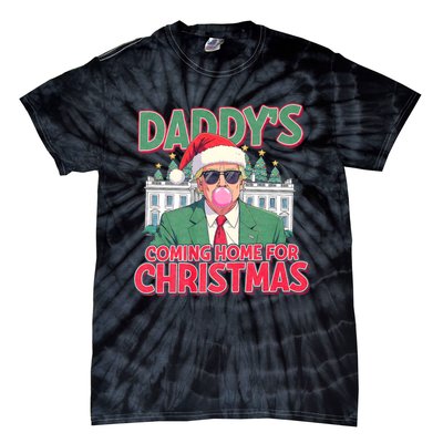 Funny Trump Daddys Home For Christmas 45 47 Trump Won Again Tie-Dye T-Shirt