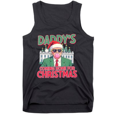 Funny Trump Daddys Home For Christmas 45 47 Trump Won Again Tank Top