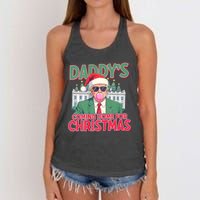 Funny Trump Daddys Home For Christmas 45 47 Trump Won Again Women's Knotted Racerback Tank