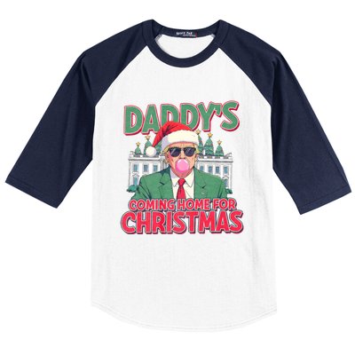 Funny Trump Daddys Home For Christmas 45 47 Trump Won Again Baseball Sleeve Shirt