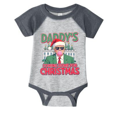 Funny Trump Daddys Home For Christmas 45 47 Trump Won Again Infant Baby Jersey Bodysuit