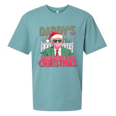 Funny Trump Daddys Home For Christmas 45 47 Trump Won Again Sueded Cloud Jersey T-Shirt