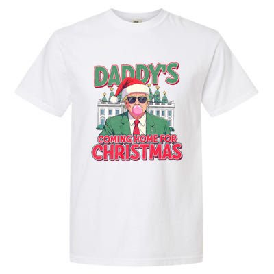 Funny Trump Daddys Home For Christmas 45 47 Trump Won Again Garment-Dyed Heavyweight T-Shirt