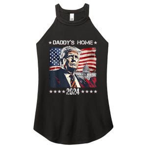 Funny Trump Daddys Home Trump 2024 Take America Back Women's Perfect Tri Rocker Tank