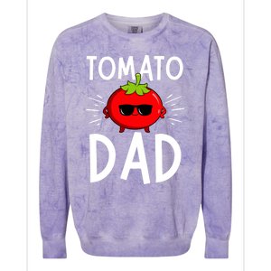 Funny Tomato Dad King Vegetable Fathers' Day Gardener Gift Colorblast Crewneck Sweatshirt