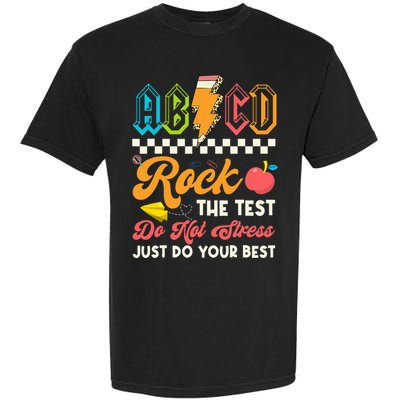 Funny Test Day Abcd Pen Rock The Test Motivational Students Garment-Dyed Heavyweight T-Shirt