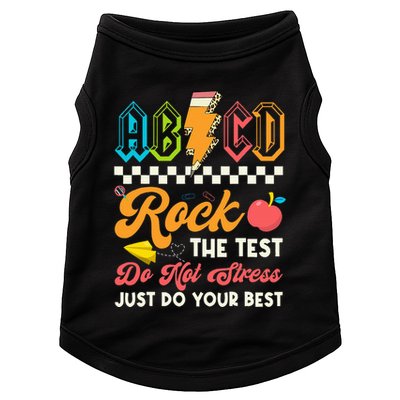 Funny Test Day Abcd Pen Rock The Test Motivational Students Doggie Tank