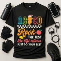 Funny Test Day Abcd Pen Rock The Test Motivational Students Performance Shirt