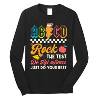 Funny Test Day Abcd Pen Rock The Test Motivational Students Long Sleeve Shirt