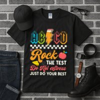 Funny Test Day Abcd Pen Rock The Test Motivational Students Tall T-Shirt