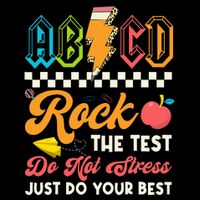 Funny Test Day Abcd Pen Rock The Test Motivational Students Impact Tech Backpack
