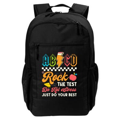 Funny Test Day Abcd Pen Rock The Test Motivational Students Backpack