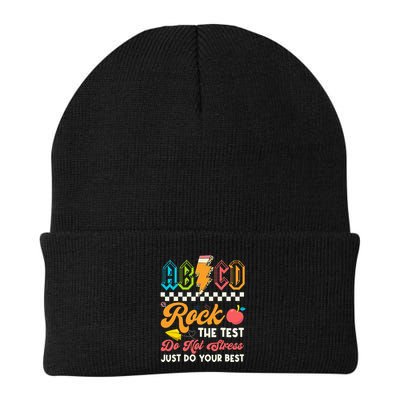Funny Test Day Abcd Pen Rock The Test Motivational Students Beanie