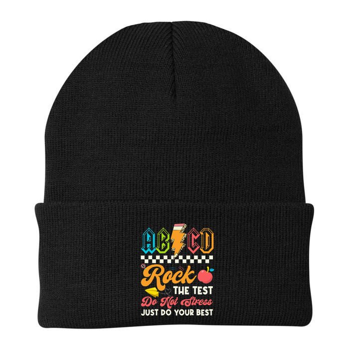 Funny Test Day Abcd Pen Rock The Test Motivational Students Beanie