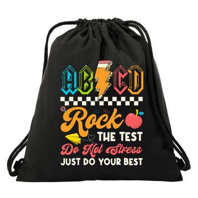 Funny Test Day Abcd Pen Rock The Test Motivational Students Drawstring Bag