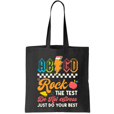 Funny Test Day Abcd Pen Rock The Test Motivational Students Bag