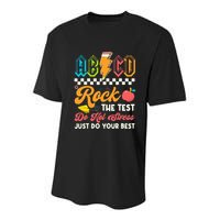 Funny Test Day Abcd Pen Rock The Test Motivational Students Youth Performance Sprint T-Shirt
