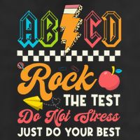 Funny Test Day Abcd Pen Rock The Test Motivational Students 25L Jumbo Tote