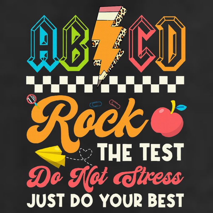 Funny Test Day Abcd Pen Rock The Test Motivational Students 25L Jumbo Tote