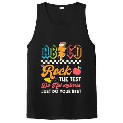 Funny Test Day Abcd Pen Rock The Test Motivational Students PosiCharge Competitor Tank