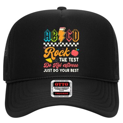 Funny Test Day Abcd Pen Rock The Test Motivational Students Trucker Hat