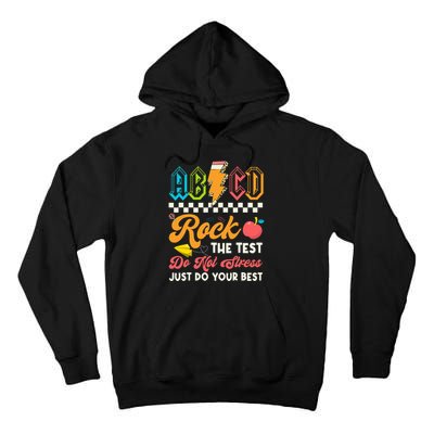 Funny Test Day Abcd Pen Rock The Test Motivational Students Tall Hoodie