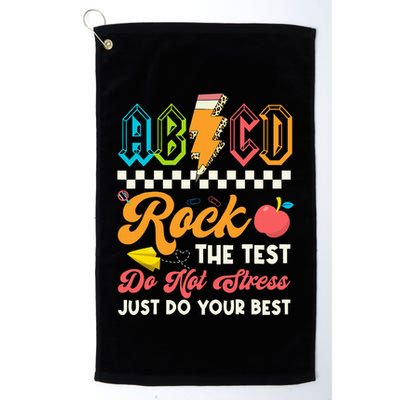 Funny Test Day Abcd Pen Rock The Test Motivational Students Golf Towel