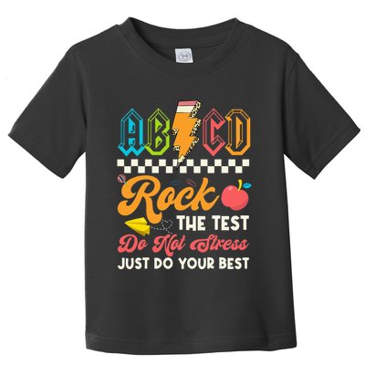 Funny Test Day Abcd Pen Rock The Test Motivational Students Toddler T-Shirt
