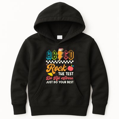 Funny Test Day Abcd Pen Rock The Test Motivational Students Kids Hoodie
