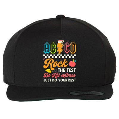 Funny Test Day Abcd Pen Rock The Test Motivational Students Wool Snapback Cap
