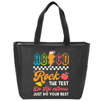 Funny Test Day Abcd Pen Rock The Test Motivational Students Zip Tote Bag