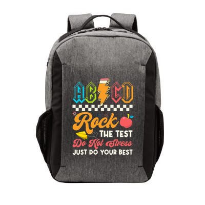 Funny Test Day Abcd Pen Rock The Test Motivational Students Vector Backpack