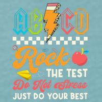 Funny Test Day Abcd Pen Rock The Test Motivational Students Sueded Cloud Jersey T-Shirt