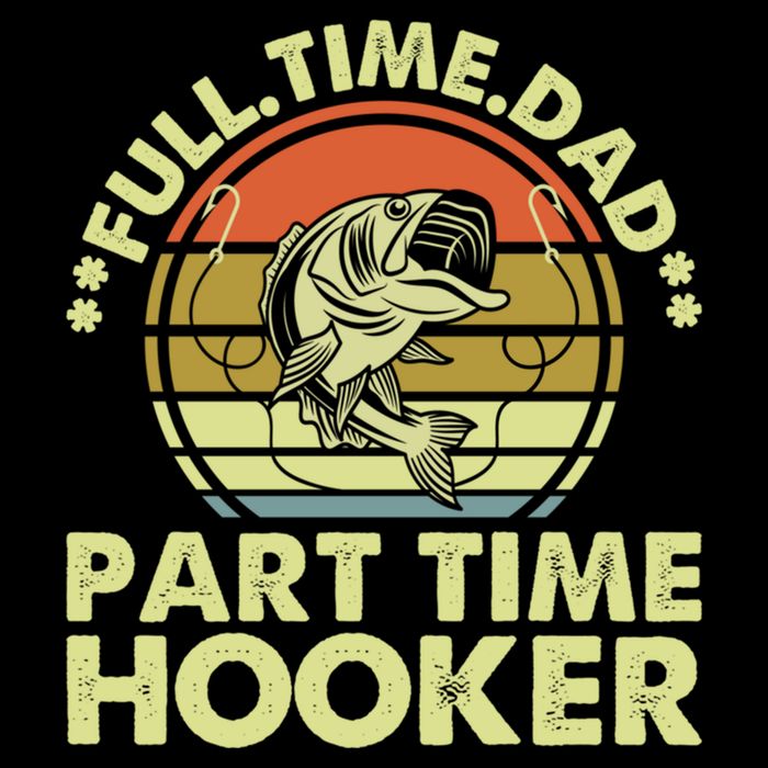 Full Time Dad Part Time Hooker Papa Funny Funny Gift Cropped Pullover Crew