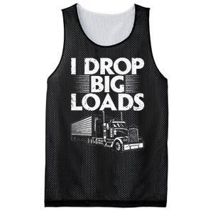 Funny Trucker Design For Men Women Semi Truck Driver Lover Mesh Reversible Basketball Jersey Tank