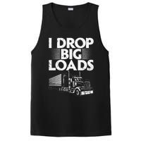 Funny Trucker Design For Men Women Semi Truck Driver Lover PosiCharge Competitor Tank